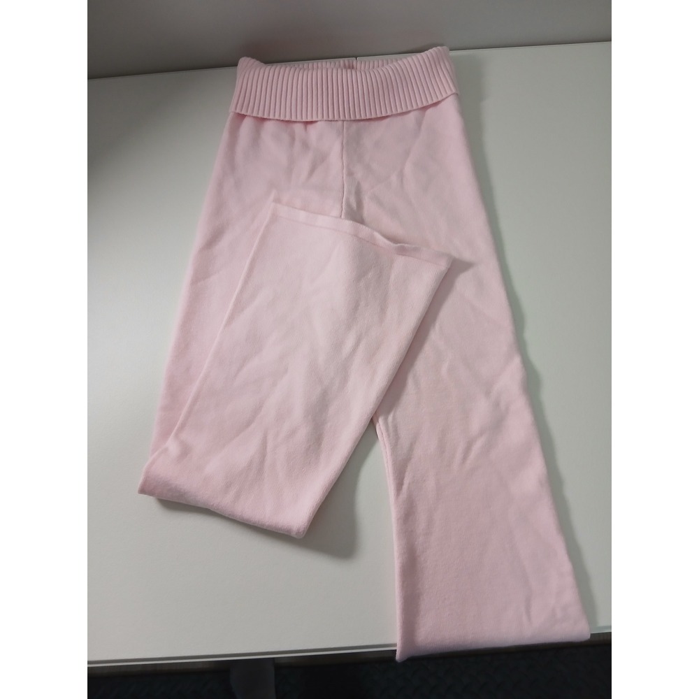 Charlotte Russe Pink Knit Flare Lounge Pants Ribbed Waistband 74067J Medium
